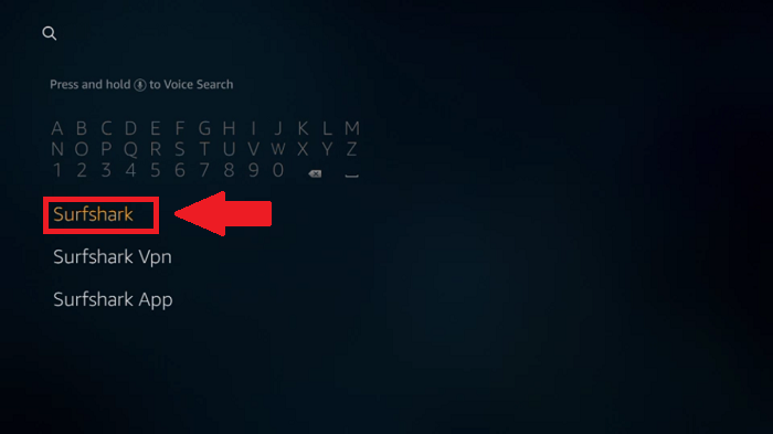 surfshark-firestick-setup-step-1 outside-USA