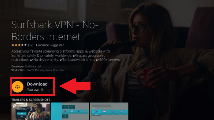 surfshark-firestick-setup-step-3 outside-USA