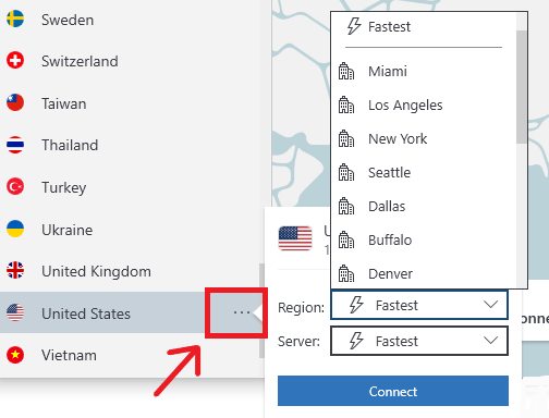 NordVPN-Server-Selection