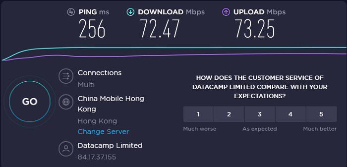 Cyberghost-hong-kong-speed-test-