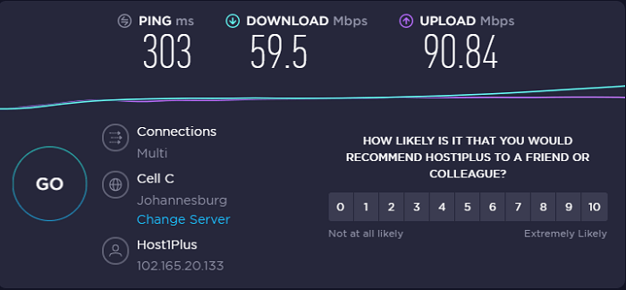 pia-vpn-speed-test-result-south-africa-in-USA