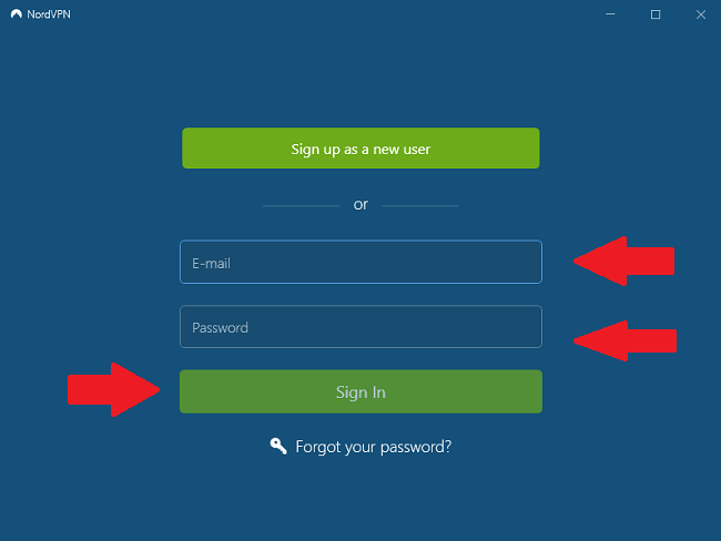 nordvpn-login-screen