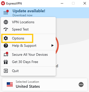 ExpressVPN-Options-Menu-in-USA