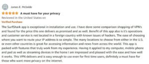 surfshark-user-review-on-amazon-app-store outside-USA