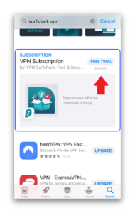 surfshark-ios-free-trial-app-store-listing-in-USA