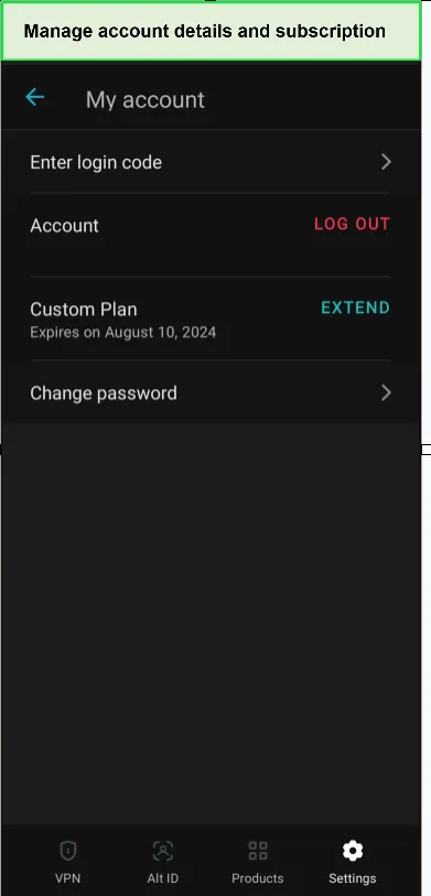 account-detail-on-surfshark-android-app-in-USA
