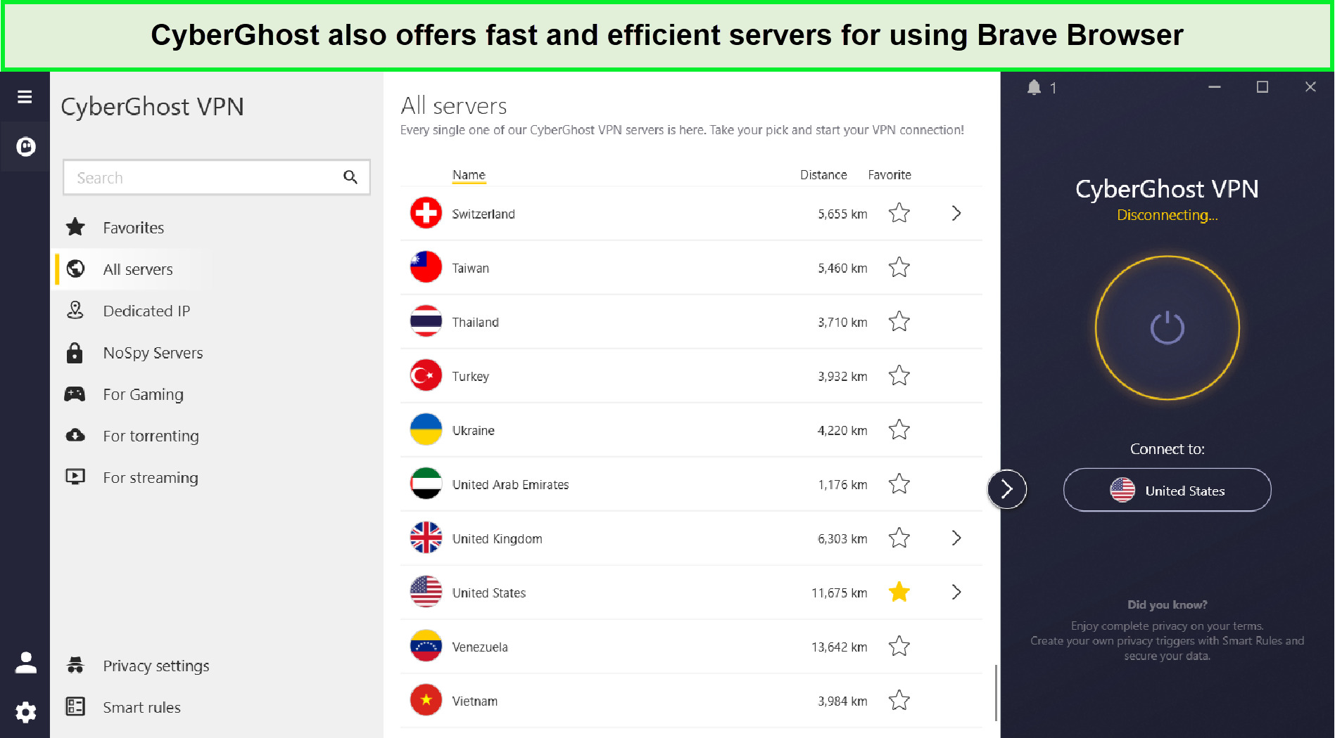 cyberghost-brave-browser-servers-in-USA