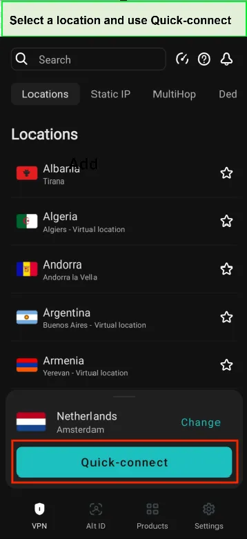 location-and-use-quick-connect-in-USA