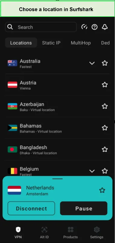 location-in-surfshark-on-android-in-USA