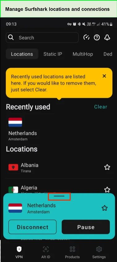 manage-location-with-surfshark-on-android-in-USA