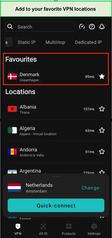 press-star-to-add-your-favorite-location-on-surfshark-android-app-in-USA