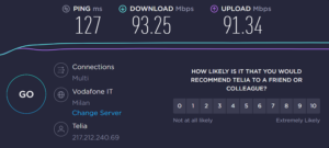 privatevpn-speed-test-result-italy-milan-server