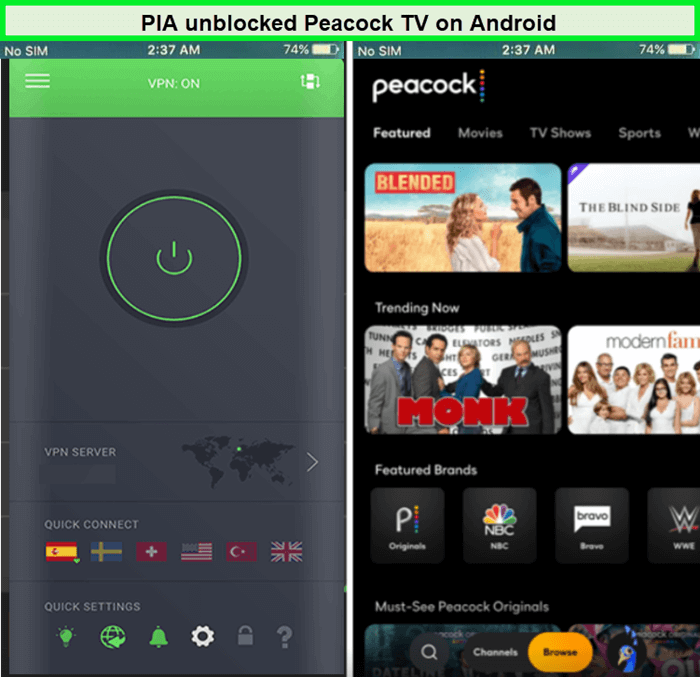  Pia-vpn a fonctionné pour Android. in - France 