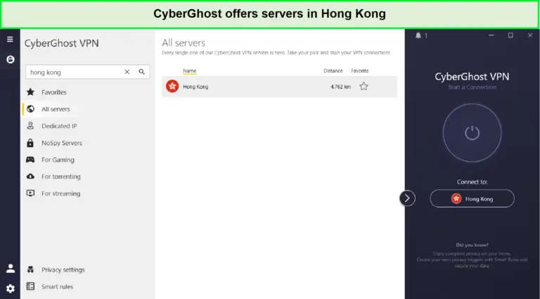 cyberghost-hong-kong-servers