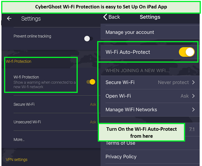 CyberGhost-wifi-protect-on-ipad-in-USA