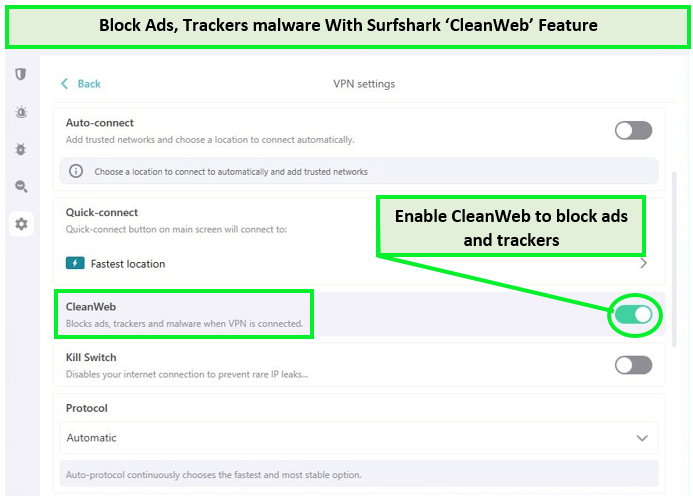 Surfshark-CleanWeb-Feature-on-ipad-in-USA