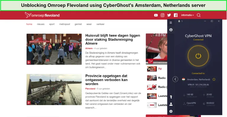 cyberghost-unblock-netherlands-services-like-Omroep-Flevoland