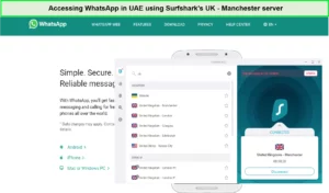Surfshark-VPN-used-to-unblock-WhatsApp-in-the-UAE,-showcasing-its-effectiveness-in-accessing-restricted-communication-platforms.