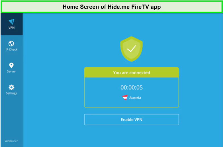 hide-me-free-firestick-VPN-app-home-screen