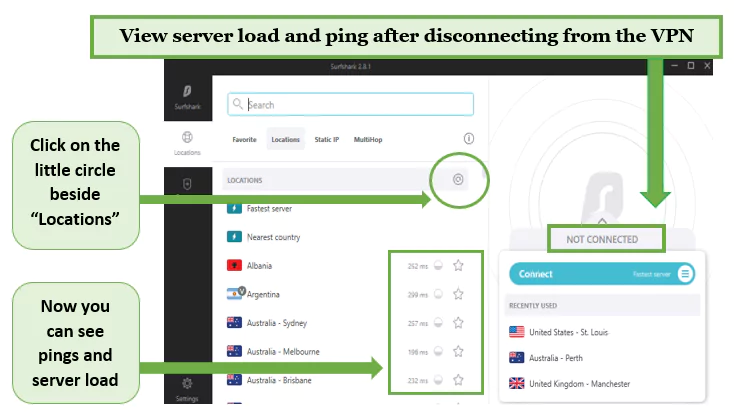 surfshark-server-infromation-in-USA