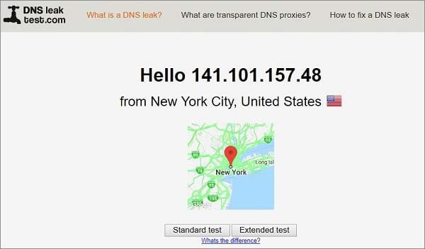 Netflix的DNSLeak测试VPN