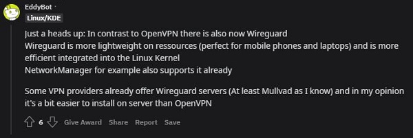 OpenVPN - vs - 维卫兵 - 雷迪特