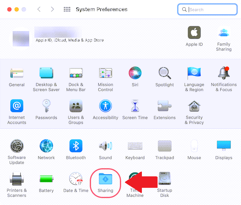  Preferencias del sistema de Mac OS Compartir in - Espana 