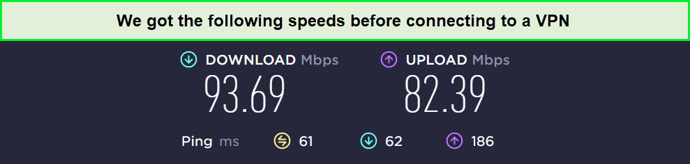  test di velocità senza una VPN in - Italia 