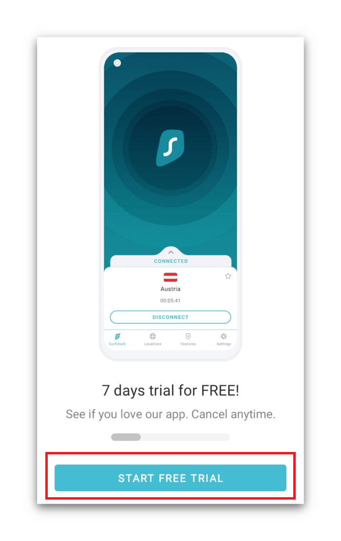Surfshark-Android-Prova gratuita-Login in - Italia 